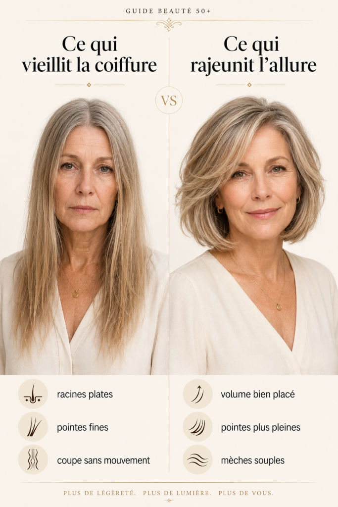 Cheveux fins après 50 ans : coupe, volume et mouvement