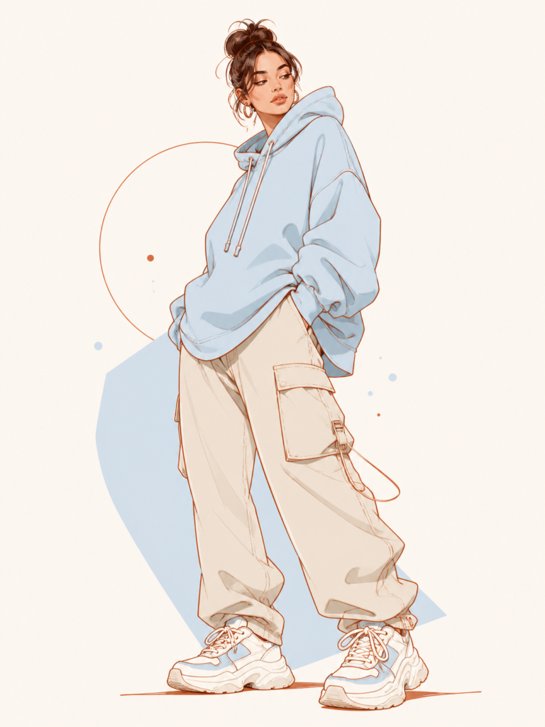 Style streetwear ice blue