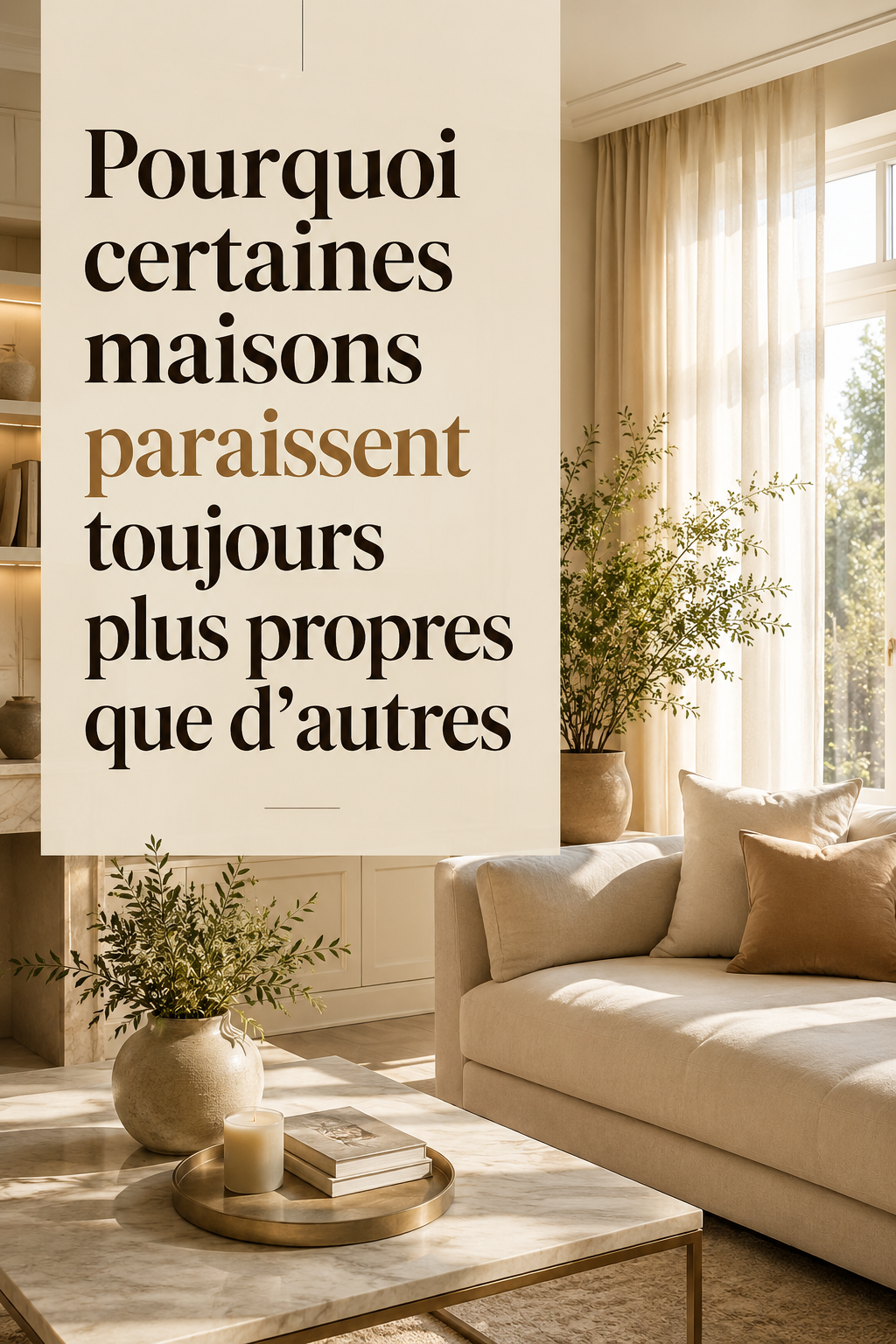 Pourquoi certaines maisons paraissent toujours plus propres que d’autres (+ les détails qui changent tout)