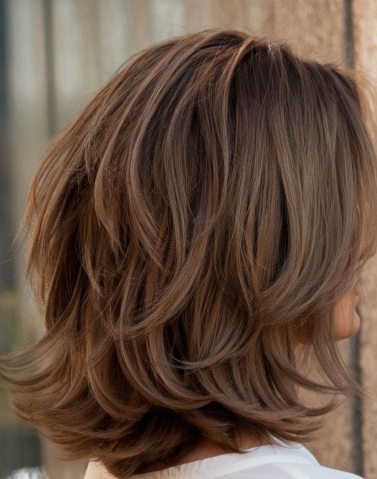 Cheveux fins châtain clair avec reflets dorés